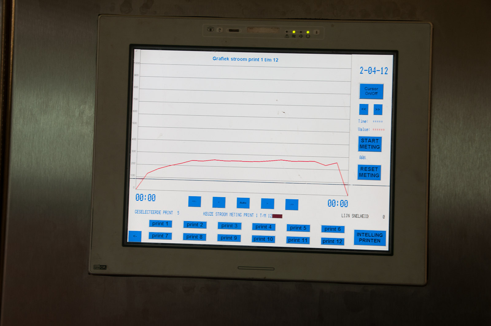 ODIGOS stunning monitoring screen, logged per bird